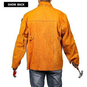 Vestes en cuir de vachette haute performance pour soudeurs, résistantes aux flammes, robustes, pour hommes et femmes, design personnalisé - Product Image 5