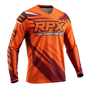 Ropa de carreras de motos personalizada, uniforme de motocross unisex para bicicleta de montaña, camisetas de motocross reversibles, transpirables y ligeras para todoterreno. - Product Image 1