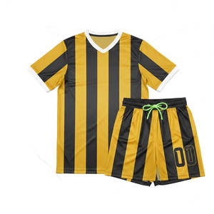 Ensemble d'entraînement de football personnalisé unisexe à séchage rapide et respirant, uniformes de football en gros, logo personnalisé, protection UV pour l'équipe - Product Image 6