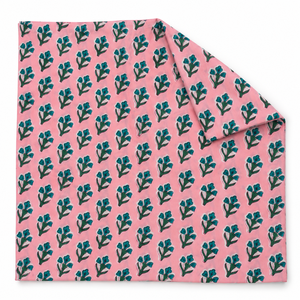 Tela de Voile de Algodón Ligera Estampada a Mano Pinksa, 90 GSM, 43/44 Pulgadas de Ancho, Diseño Floral Unisex - Product Image 2