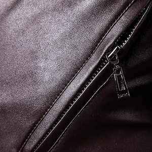 Chaquetas de Cuero para Motociclistas, Casuales, Negras, de Alta Calidad, Talla Grande para Hombre, Chaquetas de Invierno de Cuero Vegano, Elegantes y Personalizadas - Product Image 6