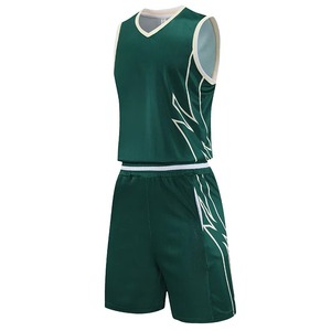Ensemble d'uniformes de basketball personnalisés pour équipe – Kit maillot sans manches en polyester sublimé respirant à col en V, anti-humidité - Product Image 2