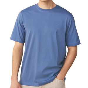 T-shirt col rond pour homme, manches courtes, tricoté, uni, décontracté, usage quotidien, logo personnalisé, grossiste fournisseur Pakistan Chine, personnalisation possible - Product Image 2