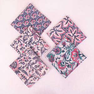 Eco-Friendly Cotton Hand Block Printed Floral Pattern Breathable Airflow <b>Tie</b> <b>Back</b> Bandana Craftjaipur Men Women All Season - Product Image 2