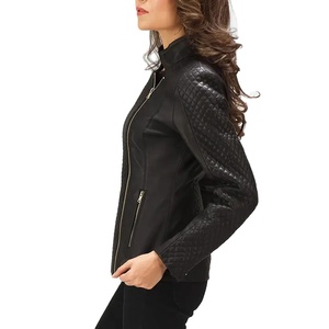 Veste en cuir décontractée pour femmes, style tendance, logo personnalisé, qualité supérieure, style streetwear, vestes en cuir pour femmes - Product Image 4