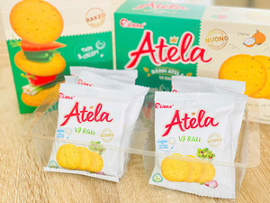 Galletas de Verduras con Sabor a Cebolla - Atela, Caja de 150g, Snack Saludable Bajo en Grasa y Carbohidratos, Servicio ODM, OEM y Muestras - Product Image 1