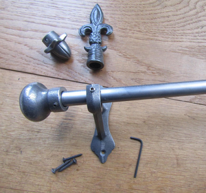 Modern Metal Curtain <b>Pole</b> Set for Window Decor - Product Image 1