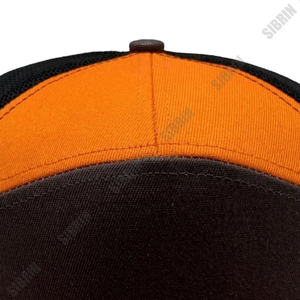 SIBRIN Custom Logo 7 Panel Trucker Hat Orange Black Mesh <b>Cap</b> <b>Flat</b> Brim Mesh Hat Motorsport Outdoor Streetwear Casual Sports <b>Cap</b> - Product Image 6