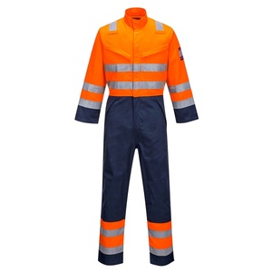 Combinaison de travail industrielle pour homme, personnalisée, haute visibilité, polyester, coupe ajustée, 2 pièces, avec manches longues - Product Image 1