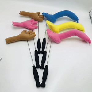 Juguete antiestrés de cola de peluche con varilla de metal para adultos, unisex, relleno de algodón PP suave, 4 colores. - Product Image 4