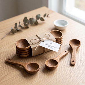 Food Grade Polished Mini Teak Wood <b>Measuring</b> <b>Spoon</b> 11.5x4cm Wooden <b>Spoon</b> - Product Image 5