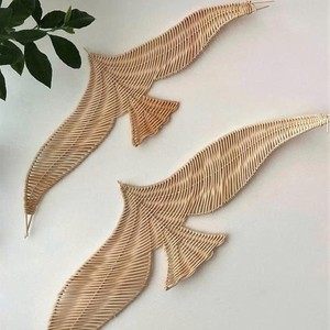Décoration murale artisanale en rotin en forme d'oiseau volant, vente en gros, idéale pour la maison, l'hôtel, la chambre d'enfant ou la crèche. - Product Image 2
