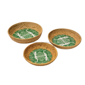 แผ่นรองจานหวายทอมือที่รองจานหวาย D10cm สไตล์ชนบทเป็นมิตรกับสิ่งแวดล้อม - Product Image 1