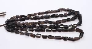 Perles de pierres précieuses en quartz fumé naturel AAA, forme de pépite facettée découpée au laser, 8-12 mm, perles de quartz fumé en vrac pour bijoux - Product Image 5