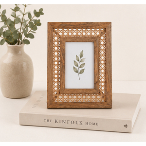 Handcrafted Rattan Cane Wooden Photo <b>Frame</b> Natural Mango <b>Wood</b> <b>Picture</b> <b>Frame</b> Boho Home Decor Tabletop Desktop Display Wholesale - Product Image 6