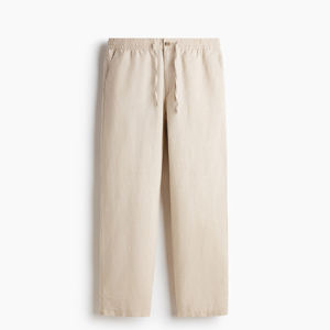 Pantalones de Lino para Hombre, Corte Regular, Ligeros, Transpirables, para Verano, Uso Casual, Oficina, Viajes y Uso Diario - Product Image 4