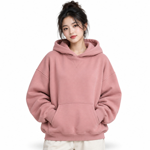 เสื้อฮู้ดดี้โอเวอร์ไซส์สำหรับผู้หญิงรุ่นใหม่ล่าสุด เนื้อผ้านุ่ม สวมใส่สบาย ดีไซน์เรียบง่าย เหมาะสำหรับใส่ลำลองและสตรีทแวร์ทุกวัน - Product Image 1
