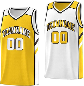 Conjunto de Uniforme de Baloncesto Personalizado Blanco para Sublimación, Cuello en V, Sin Mangas, Absorbente de Humedad, Unisex, Adulto, Todas las Temporadas, 100% Poliéster - Product Image 3