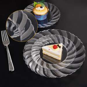 Platos Desechables Biodegradables y Ecológicos de 6 Pulgadas, Resistentes, de Plástico, para Comida de Bebé, Pasteles, Galletas, Dulces, Uso Industrial, Vasos Transparentes - Product Image 2