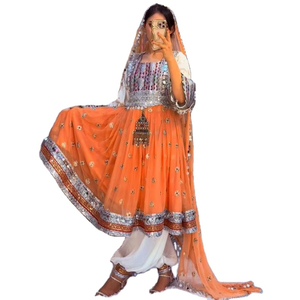 <b>Plus</b> <b>Size</b> Hot Selling Afghan Kuchi Handmade <b>Dress</b> Tribal Traditional Afghani Pushtu Culture Long Sleeves Afghani <b>Dress</b> Adults - Product Image 1