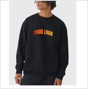 เสื้อสเวตเชิ้ตแฟชั่นสตรีทแวร์ทรงโอเวอร์ไซส์สำหรับผู้ชาย ผ้าฝ้าย 100% รับสกรีนโลโก้ ระบายอากาศได้ดี เสื้อสเวตเชิ้ตผู้ชายแบบสั่งทำ - Product Image 1