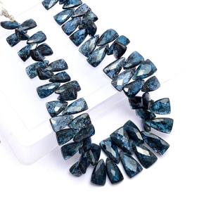 Cianita índigo AAA+ de 6x10mm-8x12mm, facetada, en forma de trillón, cianita natural de musgo azul, piedras semipreciosas para joyería. - Product Image 3