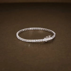 Bracelet tennis en diamants ronds brillants cultivés en laboratoire, 5,10 carats au total, couleur E-F, diamants certifiés VVS2, bijoux fins classiques pour femmes, cadeau - Product Image 2