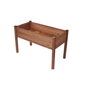 Fioriera Rialzata in Legno 48x24x30 Pollici con Gambe per Piante da Esterno, Fiori, Frutta, Verdura ed Erbe Aromatiche - Product Image 6