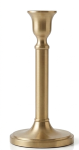 Handcrafted Brass Pillar Candle Holder Vintage Brushed Brass Candlestick <b>Stand</b> Tabletop Accent Luxury Home Decor - Product Image 2