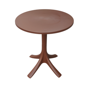 Modern Midnight Onyx Sculptural Outdoor <b>Bistro</b> <b>Table</b> with Waterproof ABS Top Durable UV-Resistant Four Prong Pedestal Base - Product Image 1