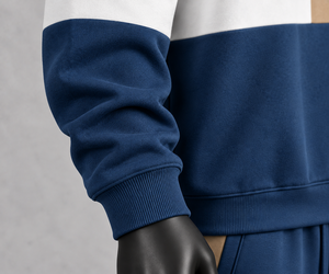 Men's Color Blocking Tracksuit Crew Neck <b>Sweatshirt</b> Full <b>Sleeve</b> Drawstring Joggers Casual Autumn Wear 100% Cotton Material - Product Image 6