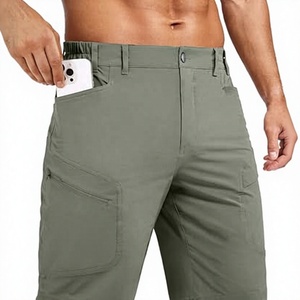 Pantalones Cortos Chino Deportivos Personalizables para Hombre, Teñidos Lisos, Elásticos, con Cierre de Cordón, Venta al Por Mayor, Marca Privada, OEM - Product Image 3