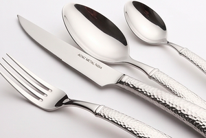 Elegante Juego de Cubiertos de Acero Inoxidable con Diseño de Cesta Tejida, Acabado Pulido Espejo, Resistente al Deslustre, para Bodas, Fiestas y Restaurantes - Product Image 3