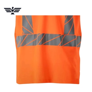 Custom Hi Vis Reflective Safety <b>Polo</b> Shirt with Segmented Reflective Tape Polyester Plus Size High Visibility Workwear - Product Image 4