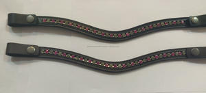 Banda de cuero para la frente 6 mm Cristal Muchas combinaciones de colores disponibles con botón a presión - Product Image 3