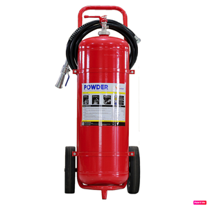 Extincteur à poudre ABC 50 kg sur chariot avec indice d'extinction 10A 144B C et garantie de 2 ans - Protection incendie moderne Vinafoam - Product Image 1