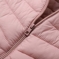 Veste matelassée légère imperméable pour femme, col montant, 100 % polyester, pour l'automne/hiver, idéale pour les trajets quotidiens