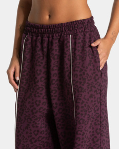 Pantalon large Y2K pour femme, imprimé léopard, taille élastique, rayures latérales, pantalon décontracté - Product Image 6