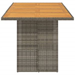 Mesa de Jardín Rectangular Moderna de Durabilidad Media en Ratán Sintético Gris, Muebles de Patio - Product Image 5