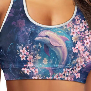 Soutien-gorge de sport pour femme de qualité supérieure, fabrication en gros, sublimation, compression, design ergonomique, vêtements de fitness - Product Image 4