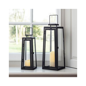 Juego de Faroles Islámicos de Metal Color Negro con Diseño de Luna Creciente, Juego de Faroles Decorativos para Decoración de Ramadán y Eid - Product Image 4