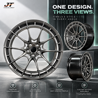 Jantes forgées monobloc VIW-154 à cinq branches, 18-22 pouces, couleur gris anthracite foncé, 5x112 5x114.3 pour BMW Audi Mercedes-Benz