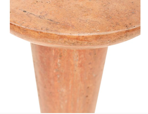 Natural Stone Console <b>Table</b> <b>Round</b> Top Pedestal <b>Side</b> <b>Table</b> Marble Accent <b>Table</b> for Entryway Living Room - Product Image 4