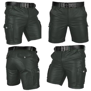 Shorts en cuir décontractés pour hommes de haute qualité 2026, 100 % cuir, séchage rapide, logo personnalisé, service OEM - Product Image 6