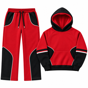 Conjunto Deportivo Nexfit Personalizado para Hombre, Sudadera con Capucha Informal de Otoño, Pantalones Deportivos, Bloques de Color, Felpa, 100% Algodón, Tallas Grandes, Venta al Por Mayor, OEM, ODM - Product Image 2