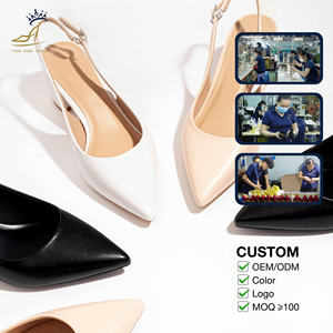 Zapatos de Oficina Modernos 2026, Tipo Slingback, con Correa Ajustable y Hebilla, Tacón Cuadrado de 5cm, Marca Personalizada, Proveedor de Zapatos de Vietnam - Product Image 6