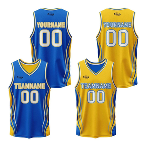 Conjunto de Camiseta de Baloncesto Reversible Estampada, Uniforme de Equipo Personalizado de Doble Cara para Adultos, Clubes, Escuelas, Campamentos, Academias, 100% Poliéster - Product Image 3