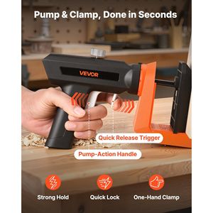 Kit per Fori a Soffietto con Maniglia Girevole a 360 Gradi Regolabile, 260 Viti, Misure 1/2" 3/4" 1-1/2", Sistema C-Clamp per Lavorazione del Legno - Product Image 5