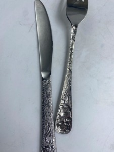Ensemble de couverts en acier inoxydable de haute qualité, couverts modernes, couteau, fourchette, cuillère, vaisselle de mariage, écologique, poli miroir - Product Image 2