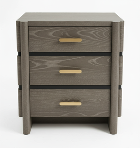 Table de chevet à 3 tiroirs, cadre de lit pour chambre à coucher, meubles de maison, meubles en bois sur mesure, fabrication artisanale, qualité d'exportation, qualité supérieure - Product Image 1